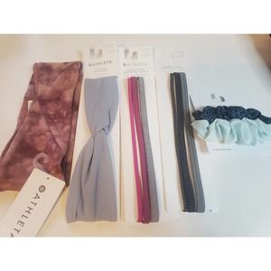 New Athleta Skinny Strap wide Headband NWT lot scrunchie hair ties reg $82